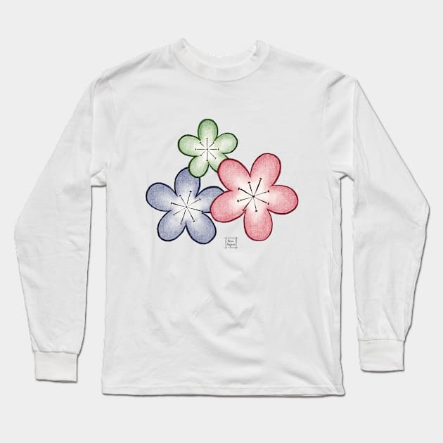 Cherry Blossom Long Sleeve T-Shirt by DoanDaylian